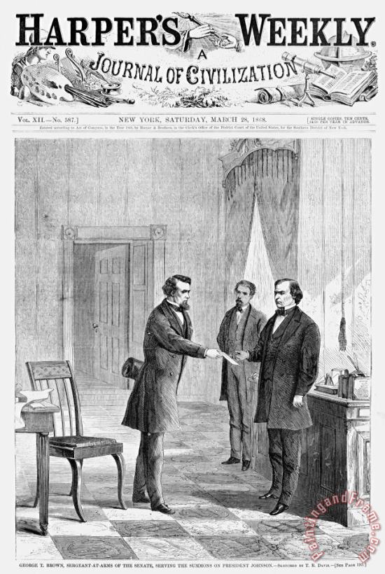 Johnson: Impeachment, 1868 painting - Others Johnson: Impeachment, 1868 Art Print