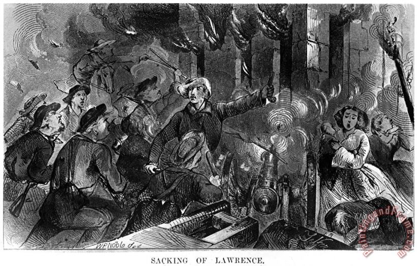 Kansas: Lawrence, 1856 painting - Others Kansas: Lawrence, 1856 Art Print