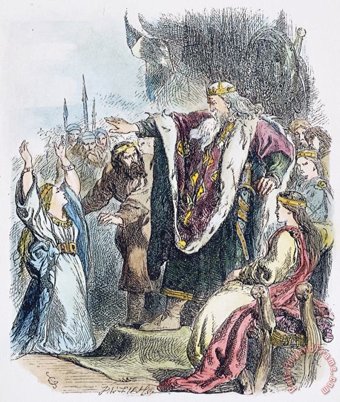 Others KING LEAR, 19th CENTURY Art Painting