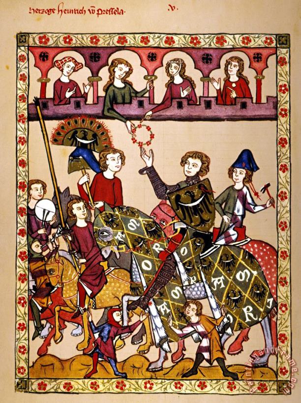 Others KNIGHT, 14th CENTURY Art Painting