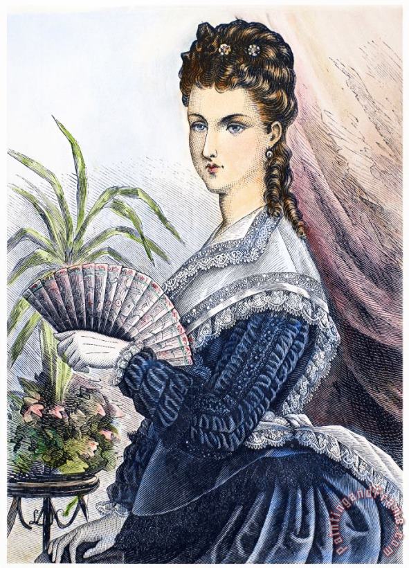 Others LADY WITH FAN, c1878 Art Painting