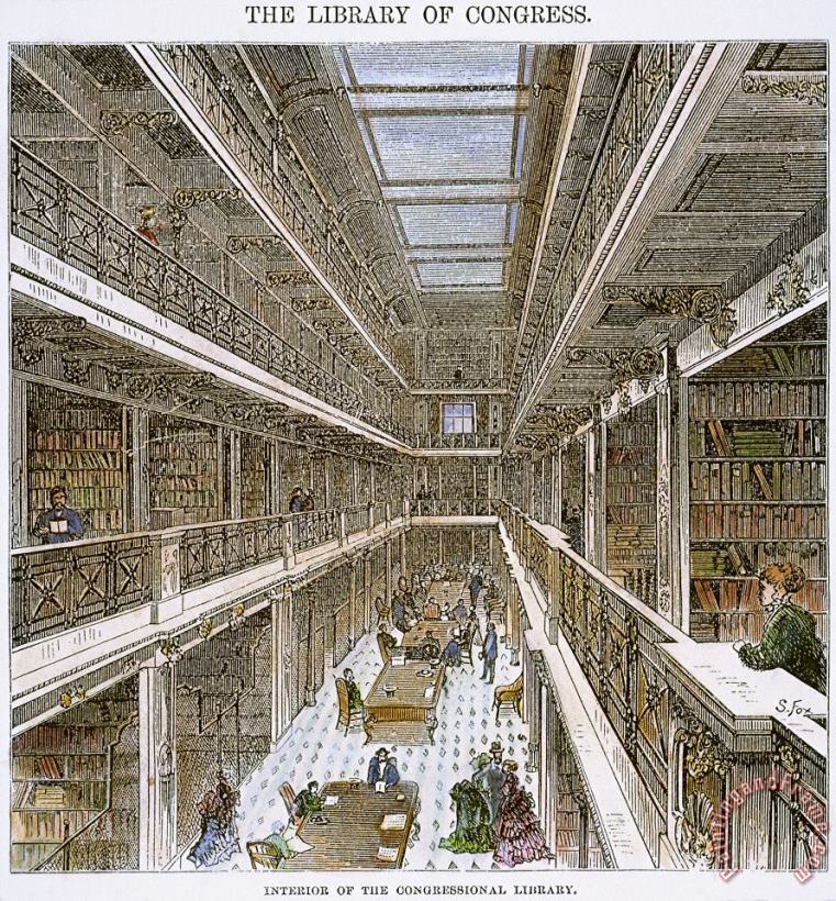 Library Of Congress, 1880 painting - Others Library Of Congress, 1880 Art Print
