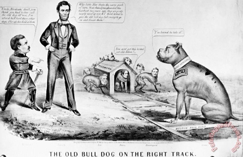 Lincoln: Cartoon, 1864 painting - Others Lincoln: Cartoon, 1864 Art Print