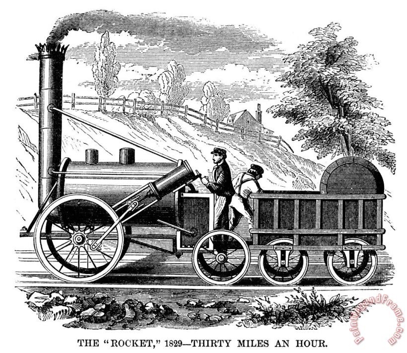Locomotive: Rocket, 1829 painting - Others Locomotive: Rocket, 1829 Art Print