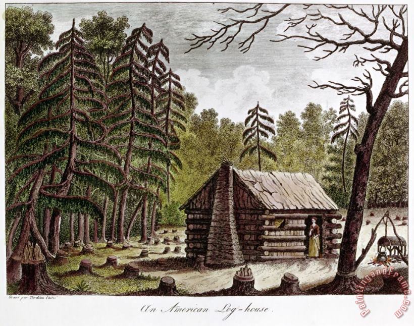 Others Log Cabin, 1826 Art Painting