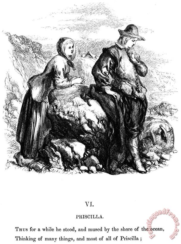 Longfellow: Standish, 1859 painting - Others Longfellow: Standish, 1859 Art Print