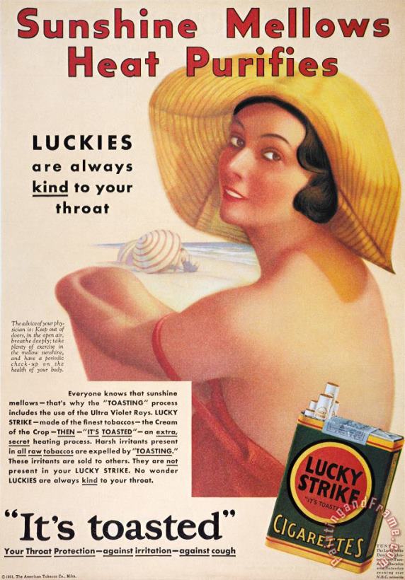 Lucky Strike Cigarette Ad painting - Others Lucky Strike Cigarette Ad Art Print