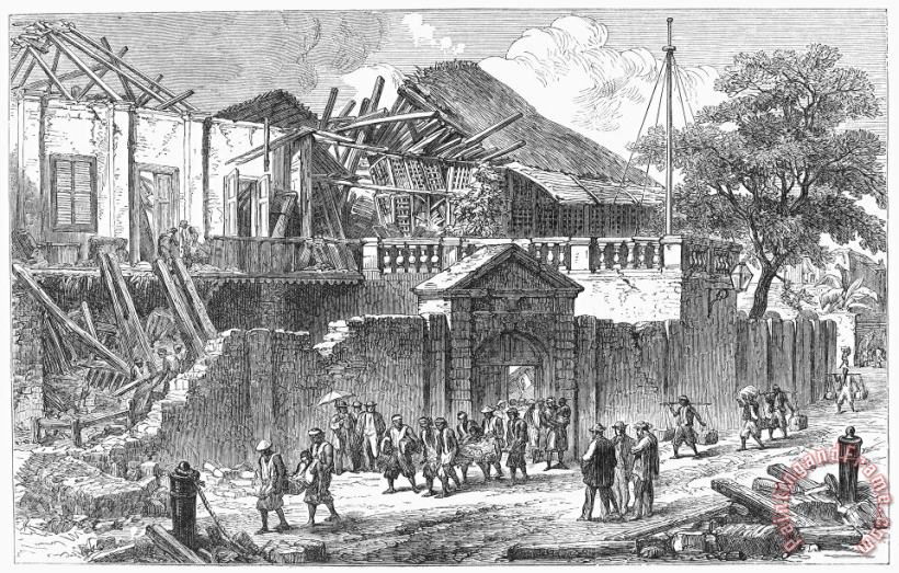 Manila: Earthquake, 1863 painting - Others Manila: Earthquake, 1863 Art Print