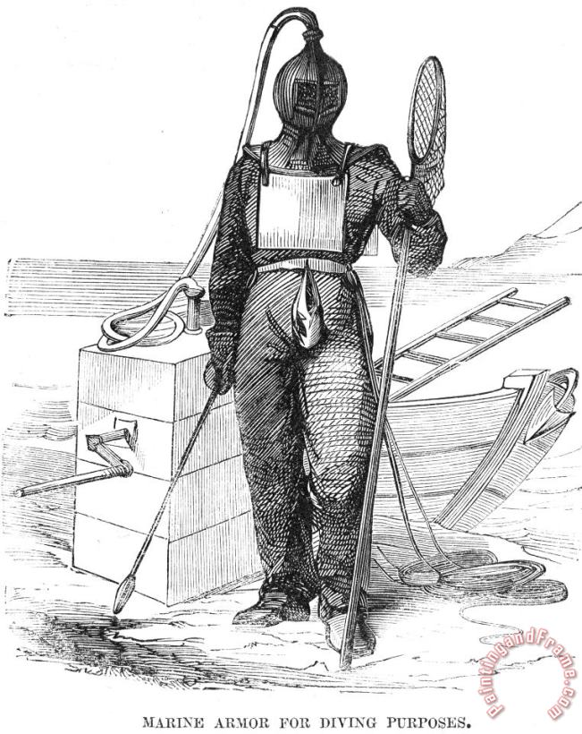 Marine Diver, 1853 painting - Others Marine Diver, 1853 Art Print