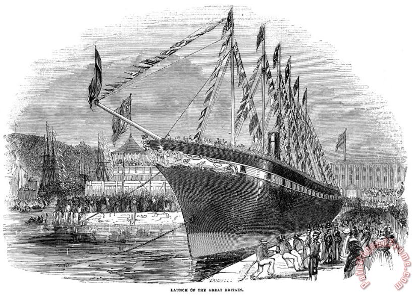 Merchant Steamship, 1843 painting - Others Merchant Steamship, 1843 Art Print