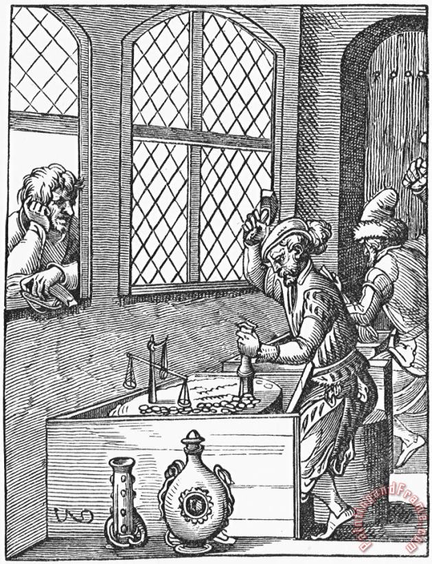 MINTING COINS, 16th CENTURY painting - Others MINTING COINS, 16th CENTURY Art Print