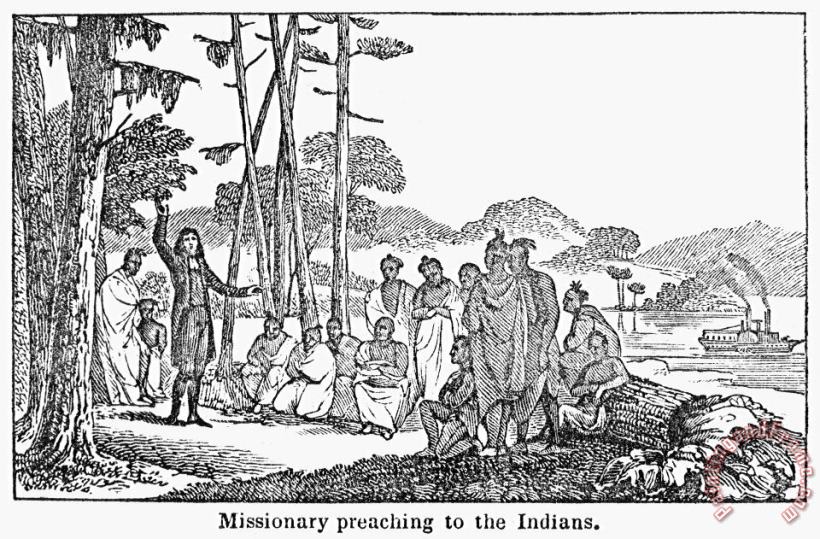 Others Missionary And Native Americans Art Print
