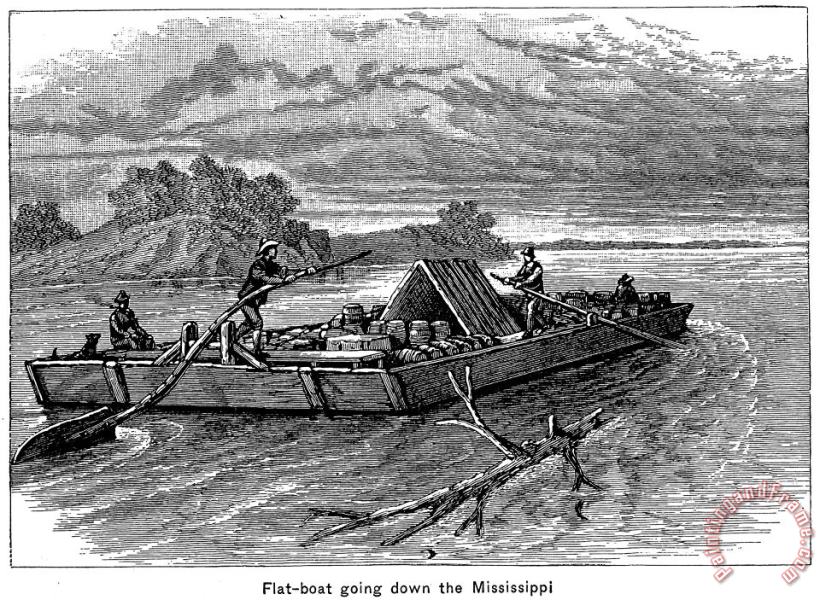 Others Mississippi: Flatboat Art Print