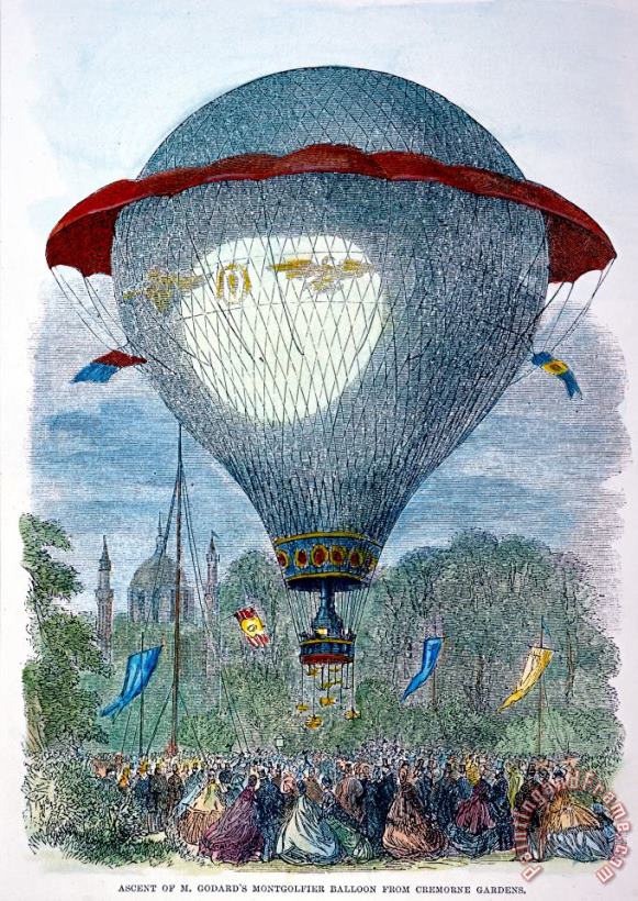 Montgolfier Balloon painting - Others Montgolfier Balloon Art Print