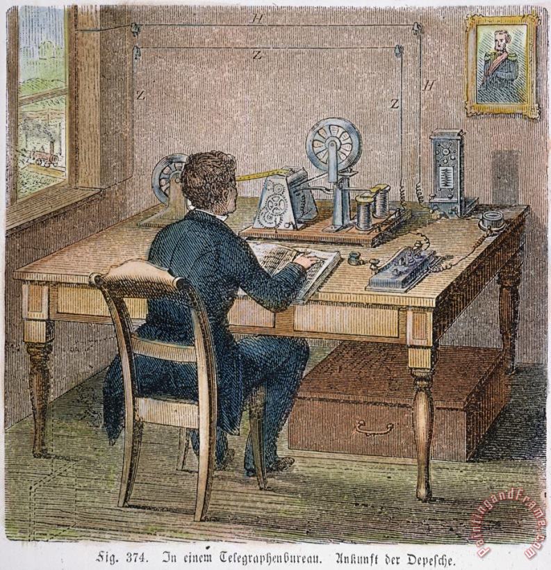 Morse Telegraph Operator painting - Others Morse Telegraph Operator Art Print