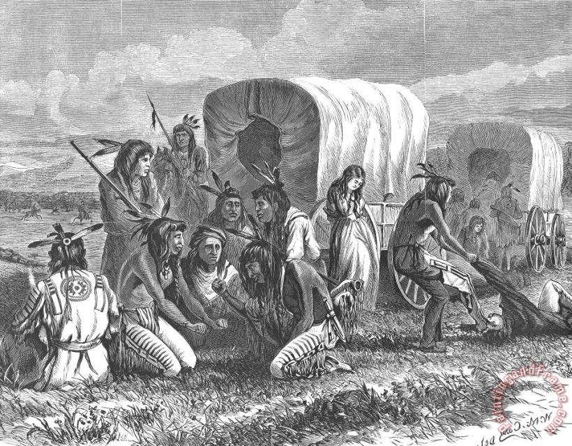 Native Americans: Gambling, 1870 painting - Others Native Americans: Gambling, 1870 Art Print