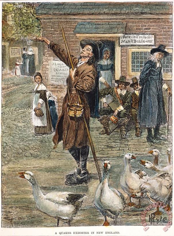 Others New England: Quaker, 1660 Art Print