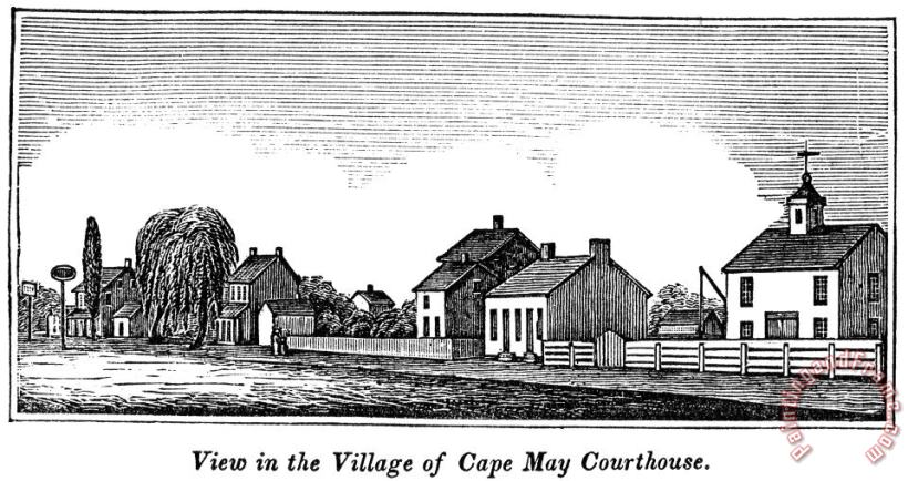 New Jersey: Cape May, 1844 painting - Others New Jersey: Cape May, 1844 Art Print