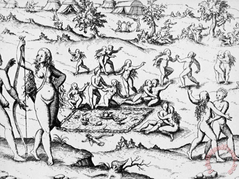 New World: Amazons, 1599 painting - Others New World: Amazons, 1599 Art Print