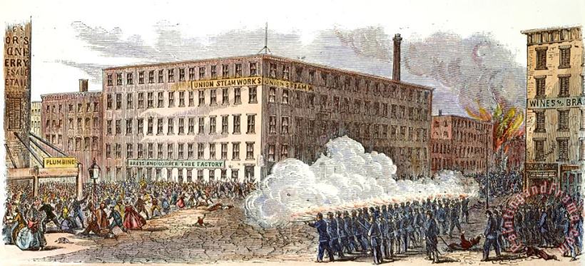 Others New York: Draft Riots 1863 Art Painting