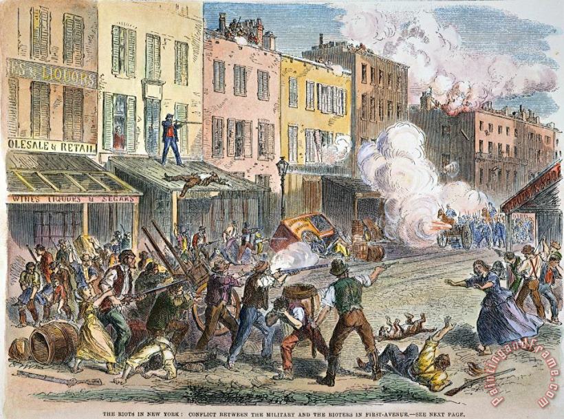 New York: Draft Riots 1863 painting - Others New York: Draft Riots 1863 Art Print