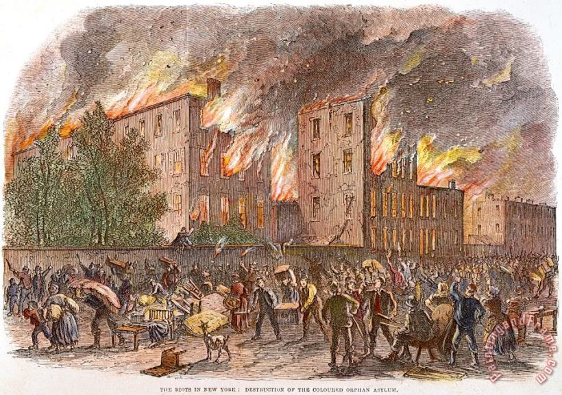 New York: Draft Riots 1863 painting - Others New York: Draft Riots 1863 Art Print