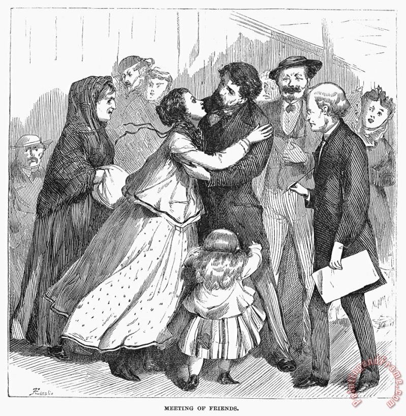 Others New York: Immigrants, 1871 Art Painting