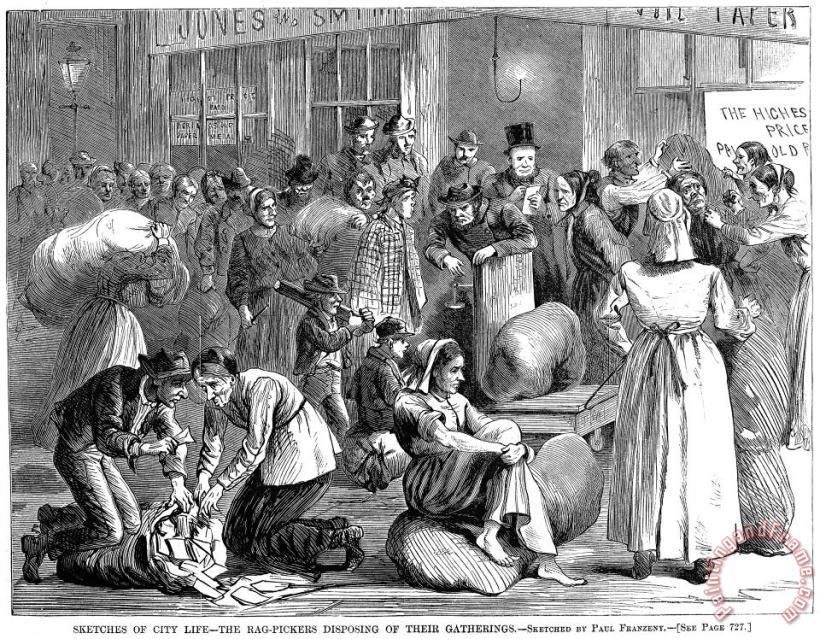 New York: Poverty, 1868 painting - Others New York: Poverty, 1868 Art Print