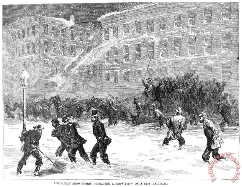 Others New York: Snowstorm, 1867 Art Print
