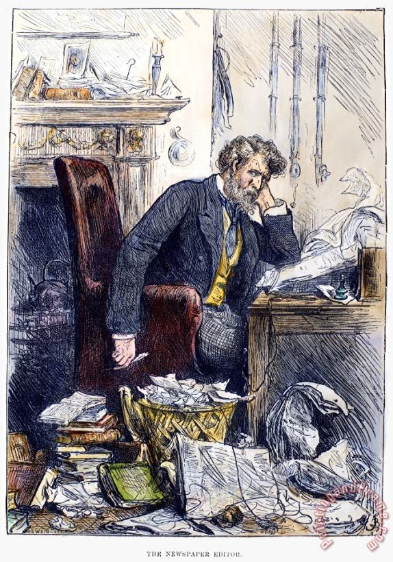 Newspaper Editor, 1880 painting - Others Newspaper Editor, 1880 Art Print