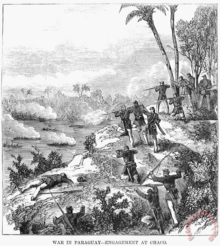 Paraguayan War, 1868 painting - Others Paraguayan War, 1868 Art Print