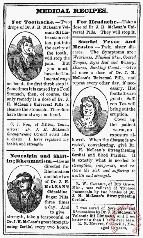 Others Patent Medicine, 1874 Art Print
