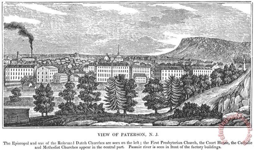 Paterson, New Jersey, 1844 painting - Others Paterson, New Jersey, 1844 Art Print