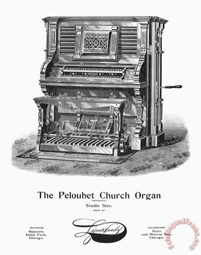 Others Peloubet Church Organ Art Painting