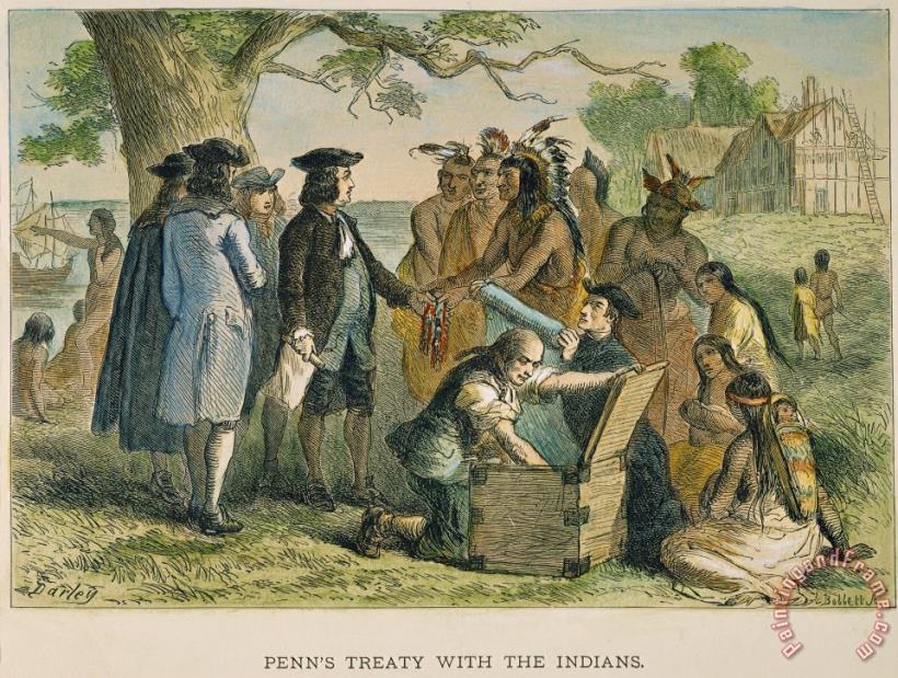 Penns Treaty painting - Others Penns Treaty Art Print