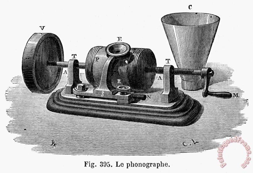 PHONOGRAPH, 19th CENTURY painting - Others PHONOGRAPH, 19th CENTURY Art Print