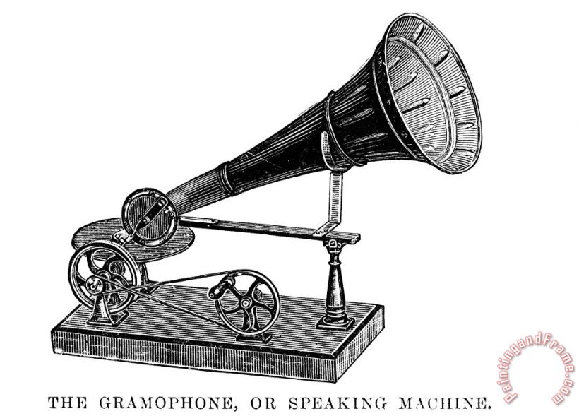 Others Phonographs: Gramophone Art Painting