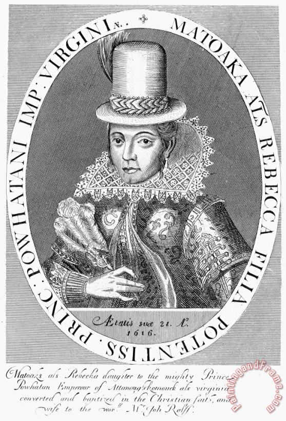 Others Pocahontas (1595 -1617) Art Print