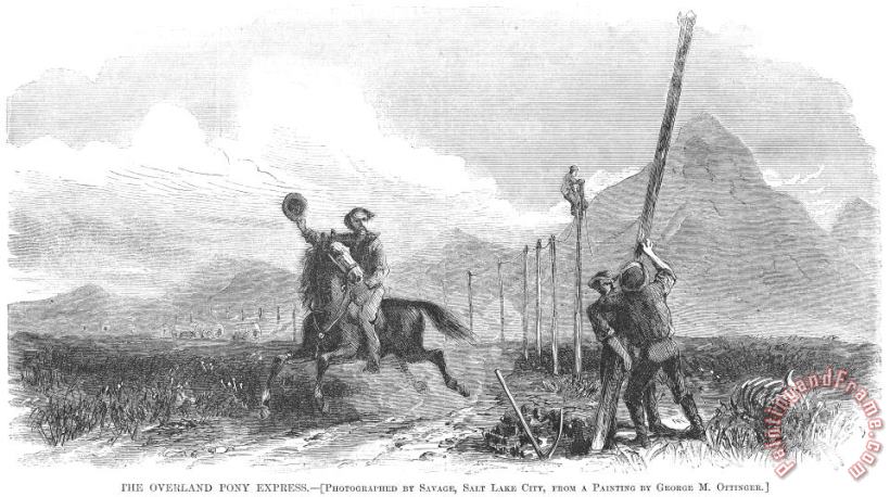 Others Pony Express, 1867 Art Painting