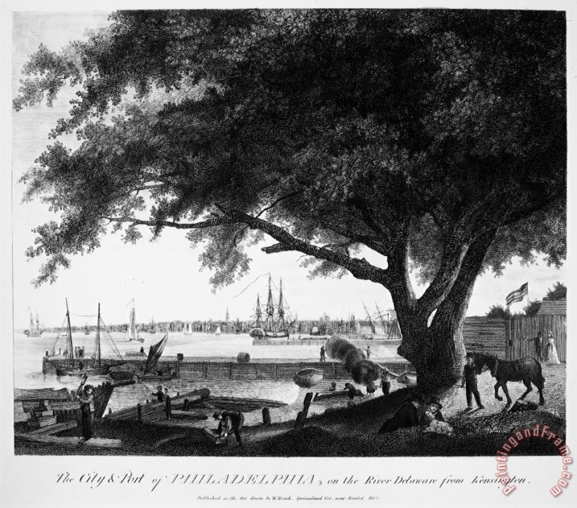 Port Of Philadelphia, 1800 painting - Others Port Of Philadelphia, 1800 Art Print