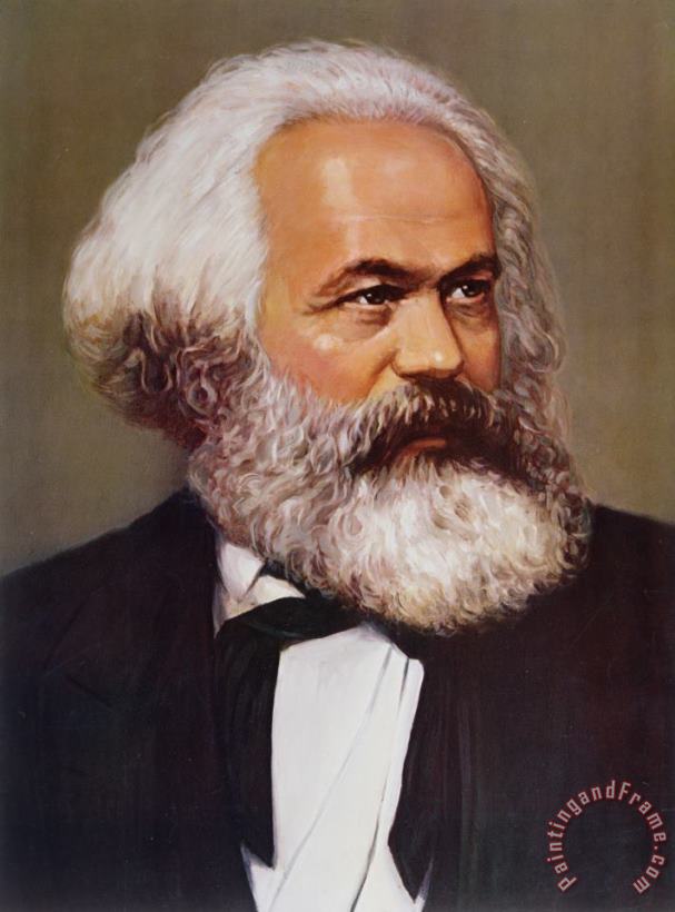 Portrait of Karl Marx painting - Others Portrait of Karl Marx Art Print