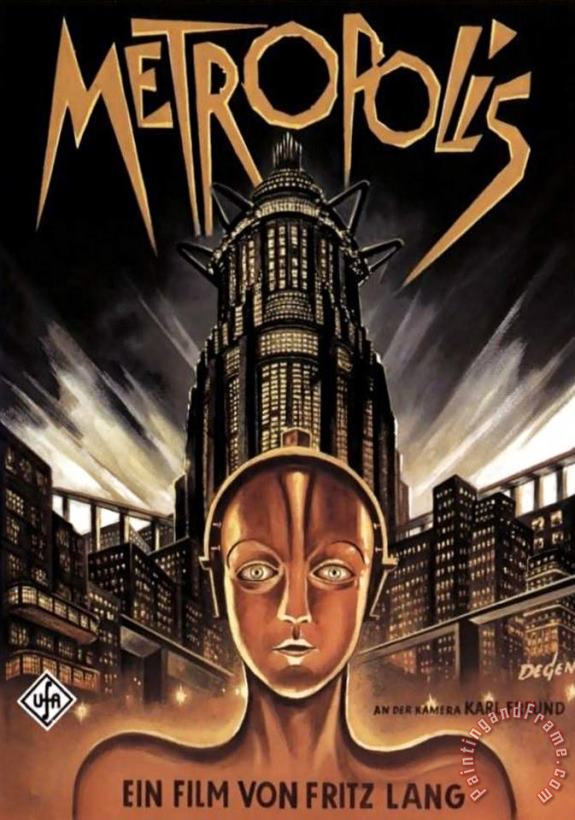 Poster From The Film Metropolis 1927 painting - Others Poster From The Film Metropolis 1927 Art Print