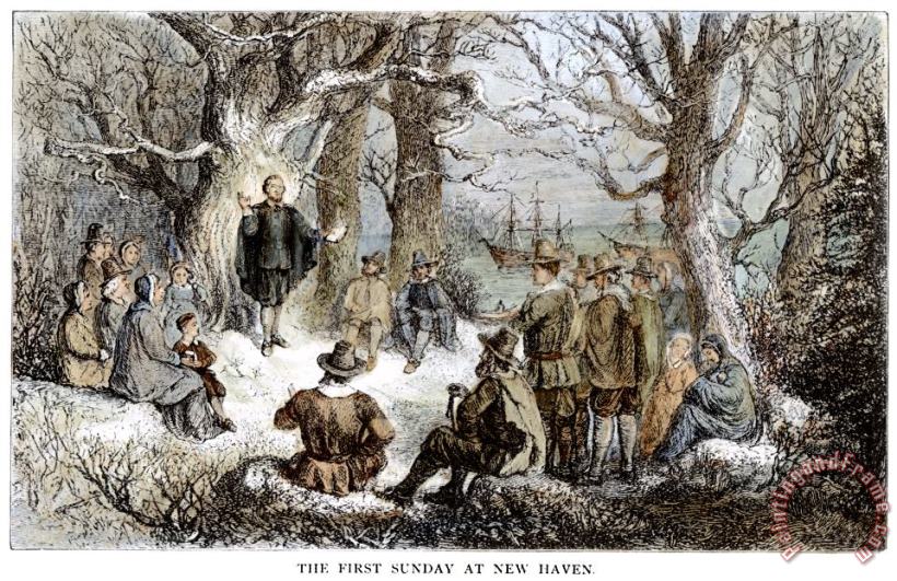Others Puritans: New Haven, 1638 Art Print