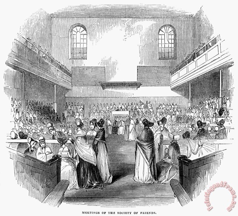 Others Quaker Meeting, 1843 Art Print