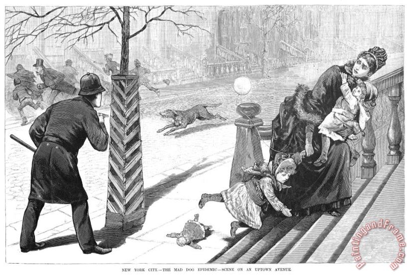 Rabies Epidemic, 1886 painting - Others Rabies Epidemic, 1886 Art Print