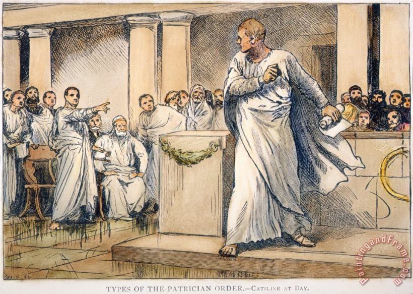 Roman Senate: Catiline painting - Others Roman Senate: Catiline Art Print