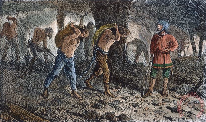 Others Roman Slavery: Coal Mine Art Painting