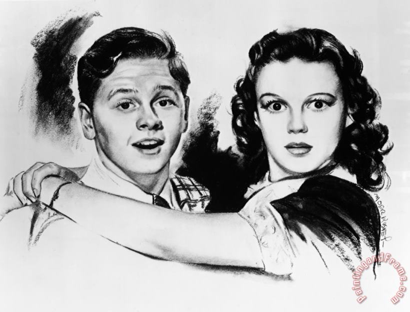 Rooney And Garland, 1938 painting - Others Rooney And Garland, 1938 Art Print
