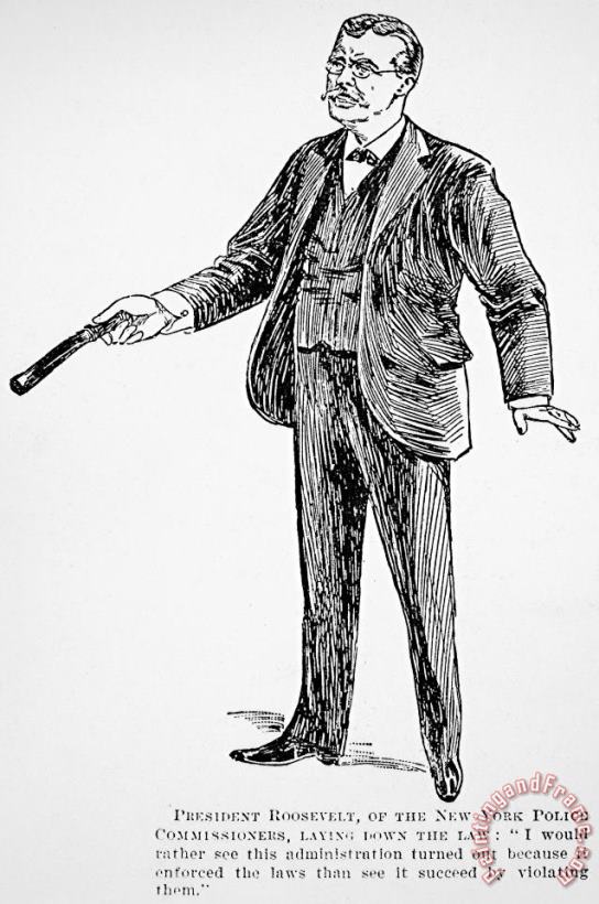 Roosevelt Cartoon, 1895 painting - Others Roosevelt Cartoon, 1895 Art Print