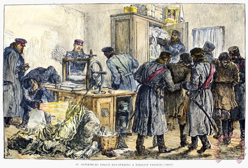 Russia: Nihilists, 1887 painting - Others Russia: Nihilists, 1887 Art Print